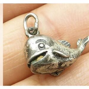 Vintage Nemo Fish Charm Pendant  925